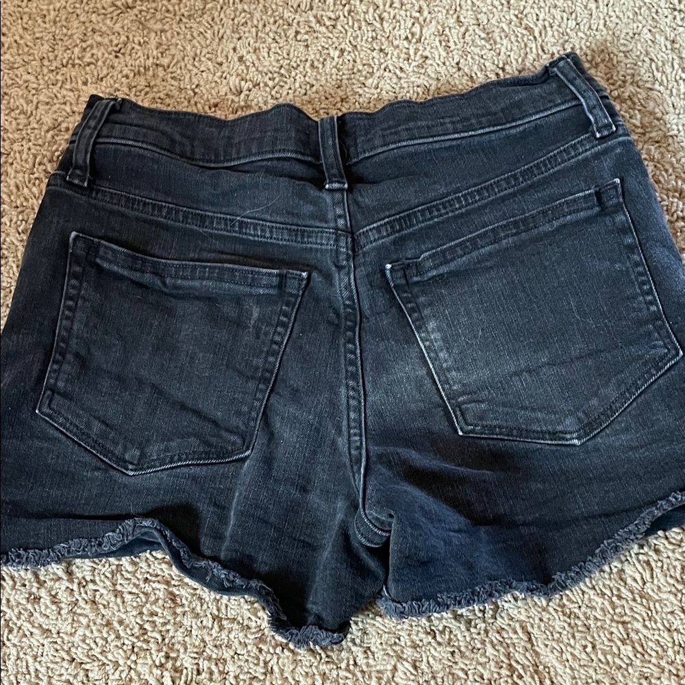 J. Crew Washed Black Button-Front Denim Shorts - Picture 3 of 3